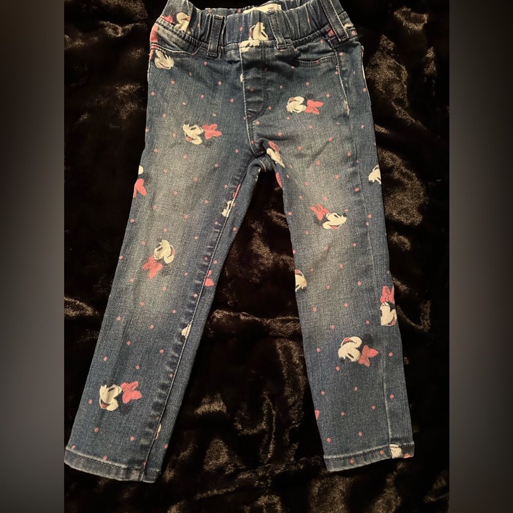 Gap Disney Minnie Mouse Toddler Girl Jegging Jeans size 4T EUC